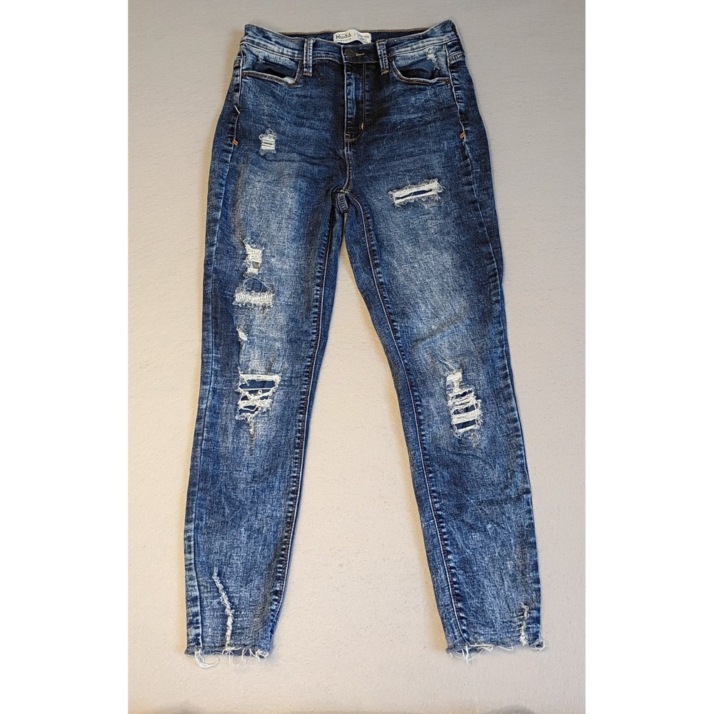 Mudd Juniors Size 7 High-Rise Ankle Jeggings - Distressed Stretch FLXDenim Jeans